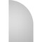 Ekena Millwork Quarter Round Top Left Surface Mount PVC Gable Vent w/ 2"W x 2"P Brickmould Sill Frame, 20"W x 34"H GVPQL20X3403SN - alternate 2